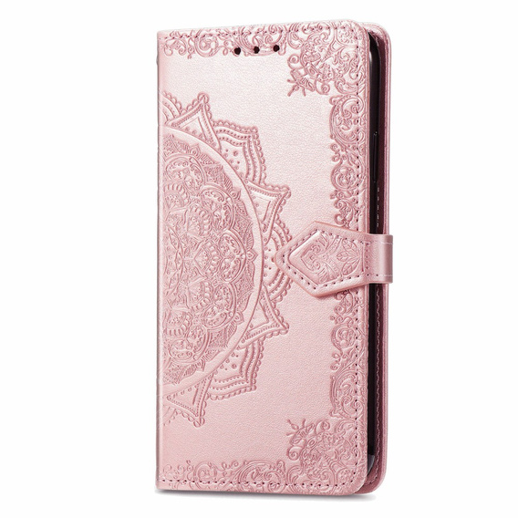 Откидной чехол для Infinix Note 40 Pro Plus, Mandala, розовый rose gold