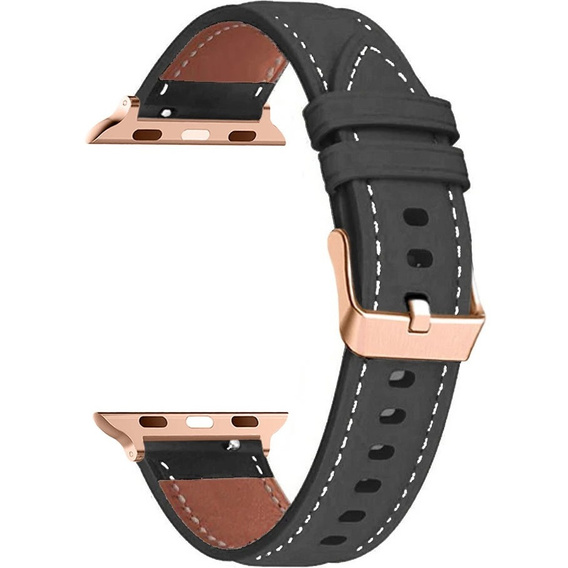 Кожаный ремешок для Apple Watch 1/2/3/4/5/6/7/8/SE/Ultra 42/44/45/49 мм, розовый
