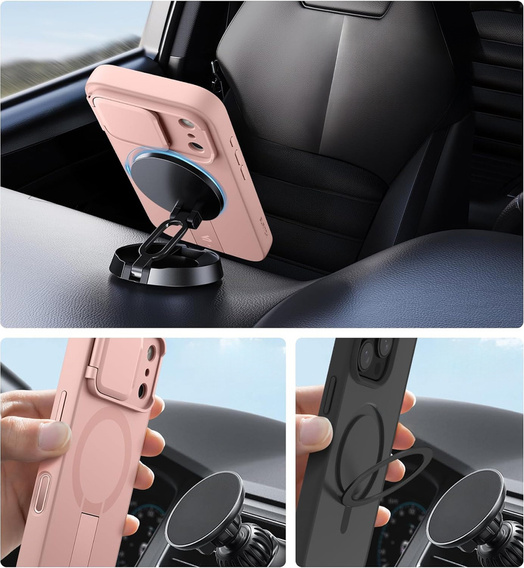 Чехол для iPhone 12 / 12 Pro, Suritch Shockproof, для MagSafe, чёрный