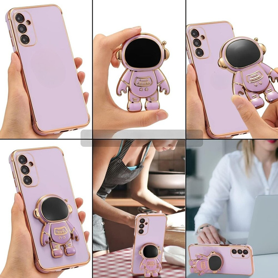 Чoхол до Samsung Galaxy M55 5G, Astronaut, фіолетовий