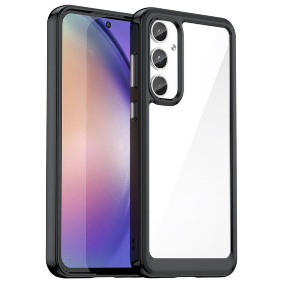 Чoхол до Samsung Galaxy A55 5G, Fusion Hybrid, прозорий / чорний