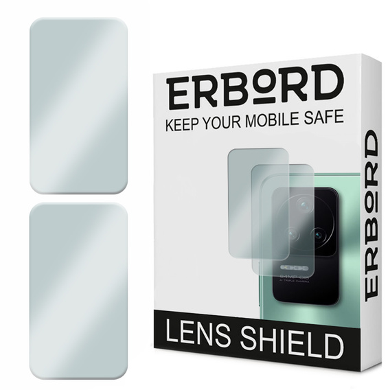 2x закаленное стекло ERBORD для камеры Xiaomi Poco F4 5G / Redmi K40S 5G