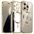 Чохол для iPhone 16 Pro Max, Electro MagSafe, золотий + Скло на екран