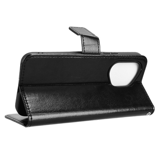 Откидной чехол для Honor 400 5G, Crazy Horse Wallet, чёрный
