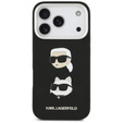 Чохол Karl Lagerfeld Grained Karl & Choupette Heads Pins & Logo для iPhone 17 Pro