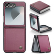 Чохол для Samsung Galaxy Z Flip7 FE / Z Flip6, CASE Litchi Leather, червоний