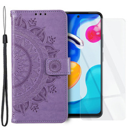 Чехол Wallet до Xiaomi Redmi Note 11/11S, Mandala, Purple