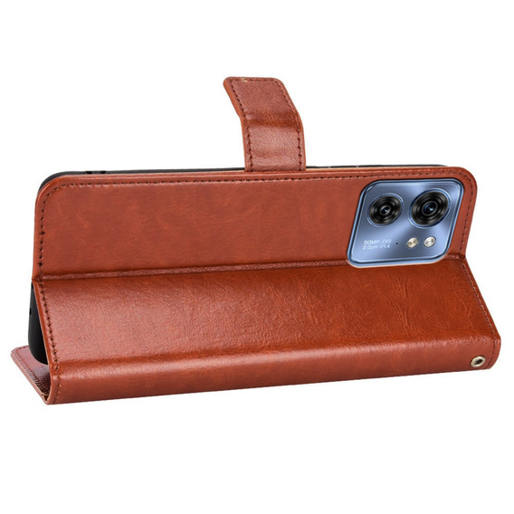 Чохол-книжка для Motorola Edge 40, Wallet, коричневий