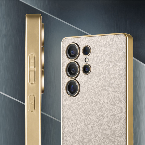 Чехол до Samsung Galaxy S25 Ultra, GKK Leather, титановый серый
