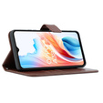 Откидной чехол для Oppo A38 4G / Oppo A18 4G, Crazy Horse Wallet, коричневый