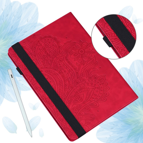 Чохол-накладка для Xiaomi Redmi Pad SE 11", flower, червоний