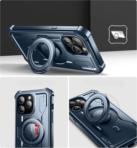 Броньований чохол для iPhone 14 Pro Max, Dexnor Full Body for MagSafe, темно-синій