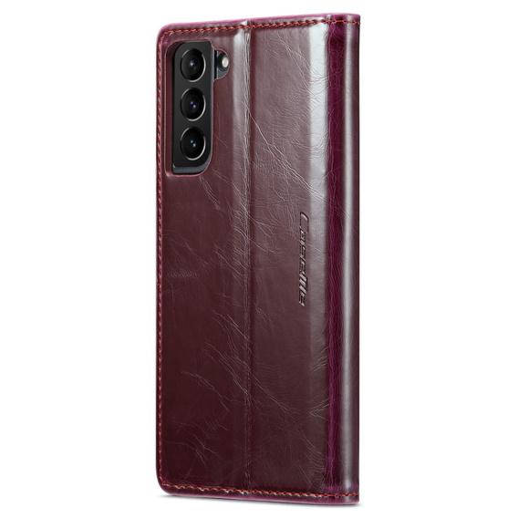 Флип-кейс CASEME для Samsung Galaxy S21 FE, Waxy Textured, красный