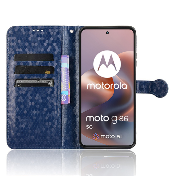 Чохол-фліп для Motorola Moto G86 5G, Wallet Rhombus, м'яти
