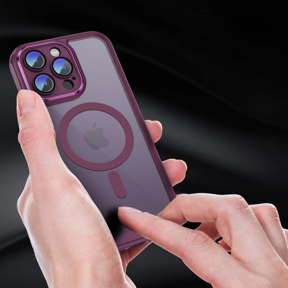 Чохол для iPhone 14 Pro Max, ERBORD Impact Guard, MagSafe, бордовий