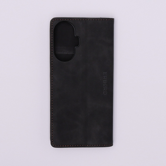 Чохол для Realme C55, ERBORD Vintage, гаманець з клапаном, чорний