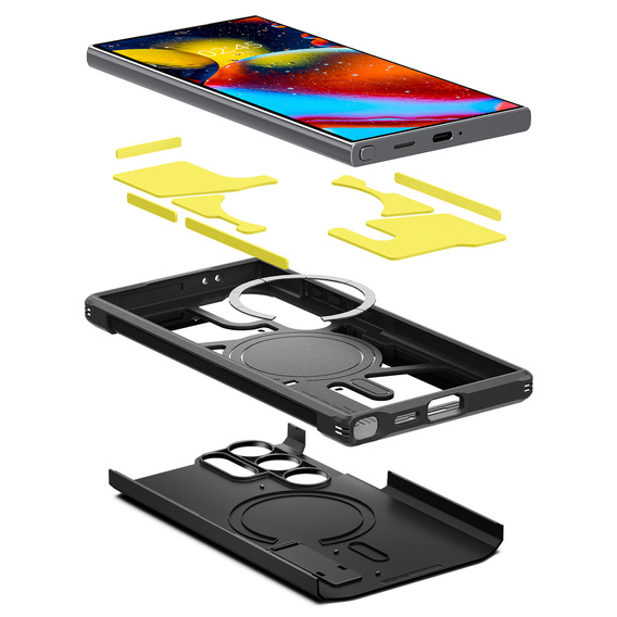 Чехол Spigen до Samsung Galaxy S23 FE, Tough Armor, зелёный