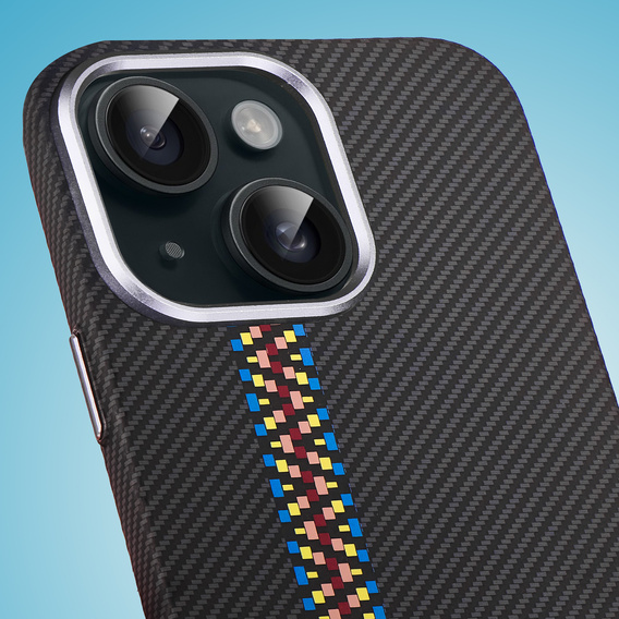 Чехол для iPhone 13, Carbon Fiber MagSafe, чёрный