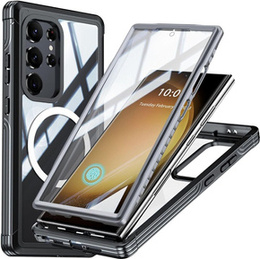 Чoхол до Samsung Galaxy S24 Ultra, Shockproof, з плівкою на екран, для MagSafe, чорний