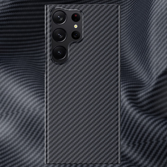 Чехол для Samsung Galaxy S23 Ultra, Aramid Fiber Cover, чёрный