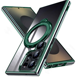 Магнитный чехол для Samsung Galaxy S25 Ultra, для MagSafe, зелёный