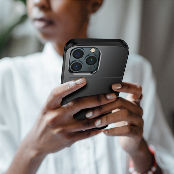 Чoхол до iPhone 12 / 12 Pro, Sliding Card Holder, чорний