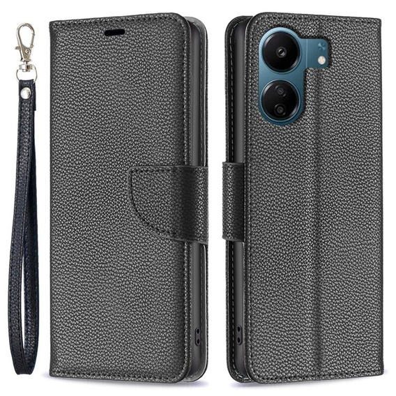 Откидной чехол для Samsung Galaxy A05s, Wallet Litchi Leather, синий