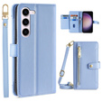 Откидной чехол для Samsung Galaxy S23, Wallet Zipper Pocket, синий