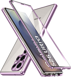 Чехол для Samsung Galaxy S25 Ultra, Magnetic Dual Glass, фиолетовый
