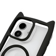 Чехол для iPhone 11, для MagSafe, Cute Cat, чёрный + стекло для экрана