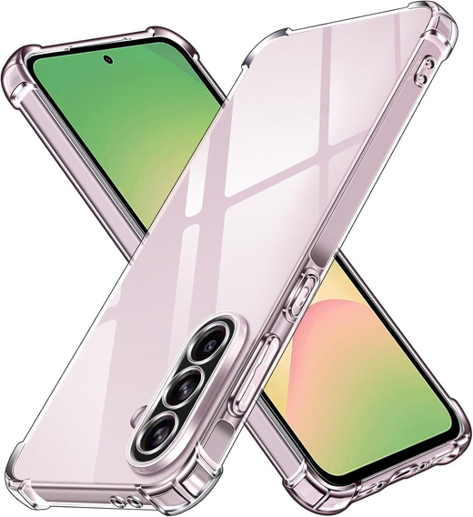 Чехол для Samsung Galaxy A56, Erbord Dropproof, прозрачный + стекло