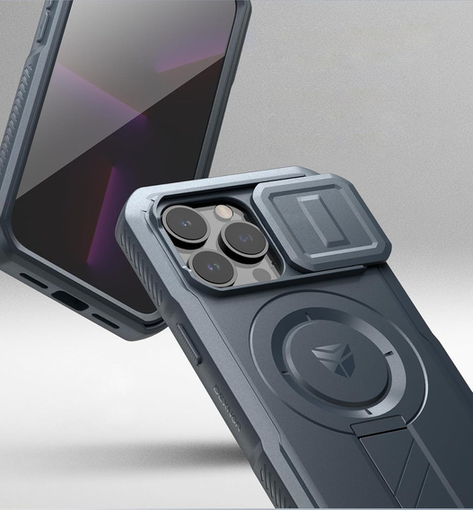 Броньований чохол для iPhone 15, Dexnor CamProtect MagSafe, зелений (Дві рамки)