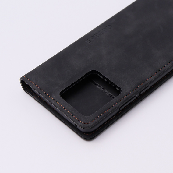Чехол для Motorola Edge 40, ERBORD Vintage, бумажник с клапаном, чёрный