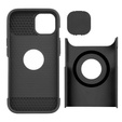 Чохол ERBORD MagSafe Cam Slider, чорний + скло для екрану для iPhone 13 / iPhone 14