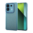 Чохол для Xiaomi Redmi Note 13 5G, Glittery Powder, м'яти + загартоване скло 9H