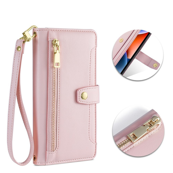 Чохол-книжка для Xiaomi Redmi Note 13 Pro 5G, Wallet Zipper Pocket, рожевий