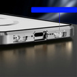 Магнітний чохол Dual Glass MagSafe для iPhone 15 Pro Max, сріблястий