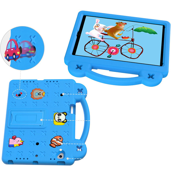 Детский чехол для Lenovo Tab M10 X505F X605F / Tab P10-X705F/L / Huawei T5 10.1, Cute Patterns, с подставкой, синий