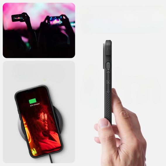 Чехол Spigen до iPhone 14 Plus, Rugged Armor MagSafe, чёрный
