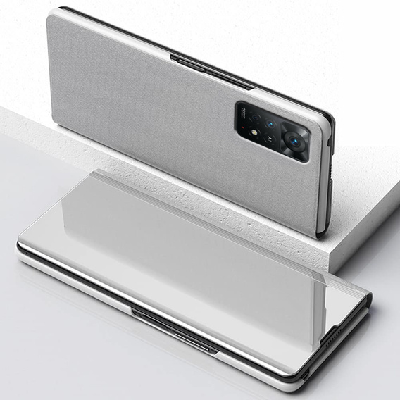 Чехол до Xiaomi Redmi Note 11 Pro 4G / 5G, Clear View, серебряный