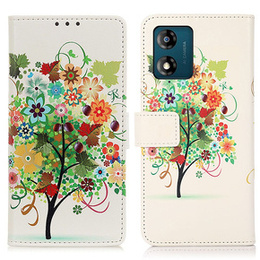Откидной чехол для Motorola Moto E13, Wallet Tree, белый
