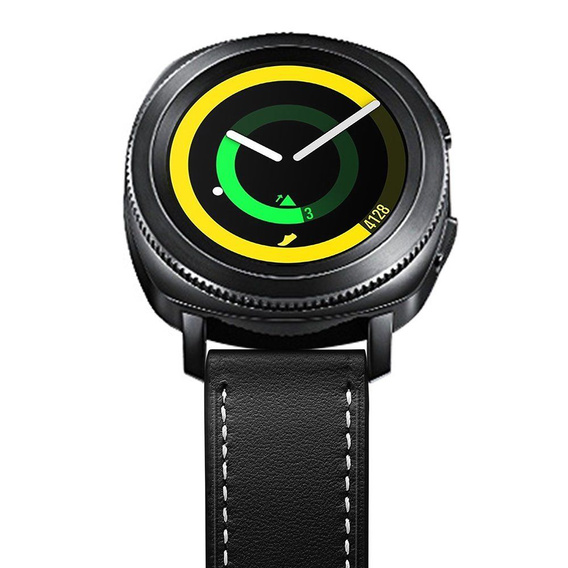 Кожаный ремень   Herms  для Galaxy Watch 42mm - black