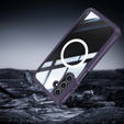 Чохол для Samsung Galaxy A16, Shockproof, зі склом, для MagSafe, фіолетовий