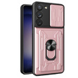 Броньований чохол для Samsung Galaxy S23, Camera Slide Card Slot, рожевий rose gold