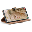 Чехол CASEME для Samsung Galaxy S22 Ultra, Leather Wallet Case, коричневый