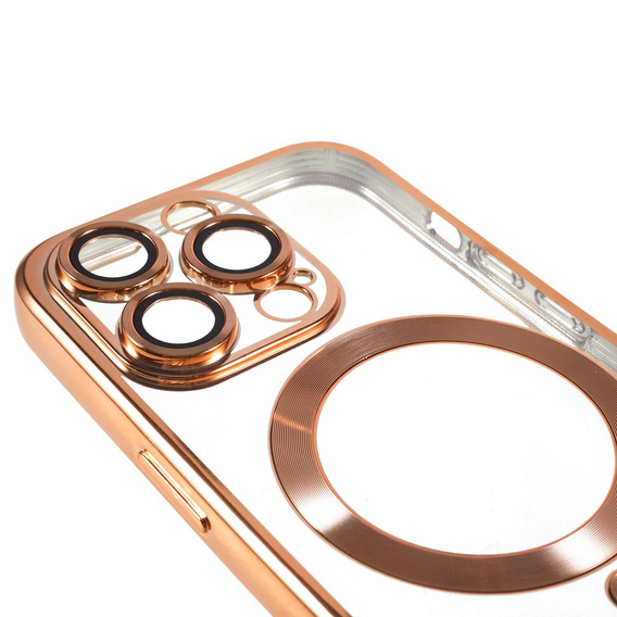 Чохол для iPhone 14 Pro, Electro MagSafe, золотий + Скло на екран