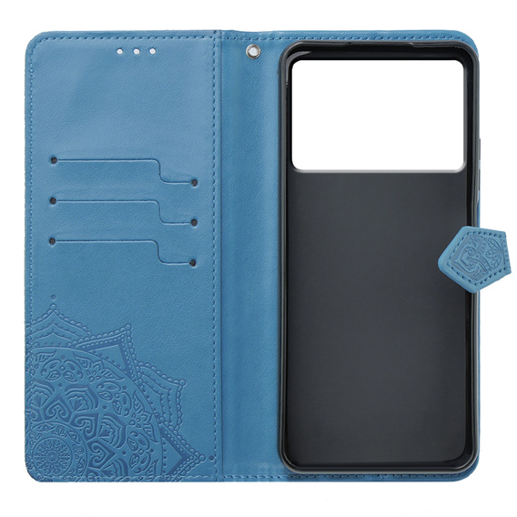 Чохол-книжка для Xiaomi Poco X6 Pro 5G, Mandala, рожевий rose gold
