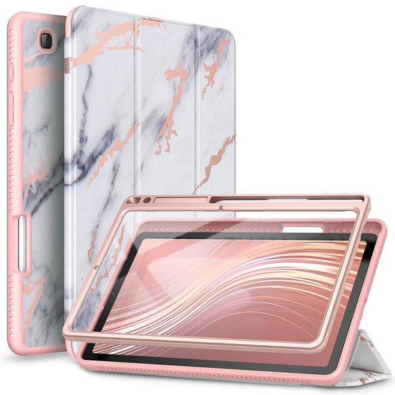 Чехол до Samsung Galaxy Tab S6 Lite, Suritch Full Body Marble, розовый