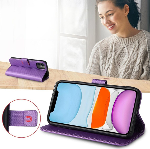 Чохол-книжка для Oppo Reno 12 Pro, Wallet Smart Magnet, фіолетовий