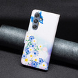 Чохол-книжка для Samsung Galaxy M34, Wallet, butterfly & flowers, білий